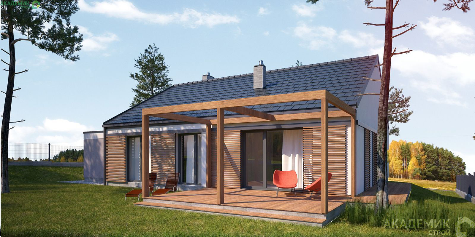 Двухэтажный дом 16х12 - 159.02 м2