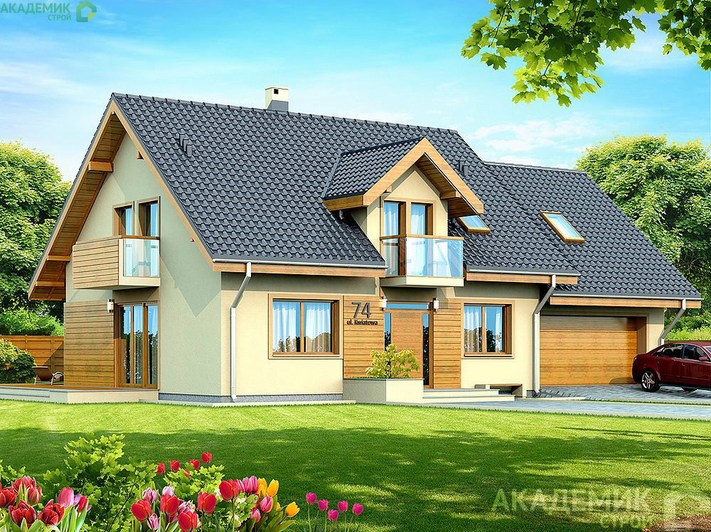 Двухэтажный дом 16х10 - 193.24 м2 — вид 1