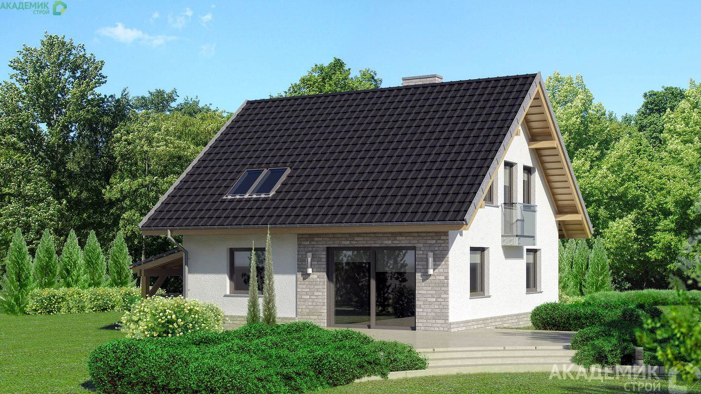 Двухэтажный дом 10х10 - 121.31 м2 — вид 2