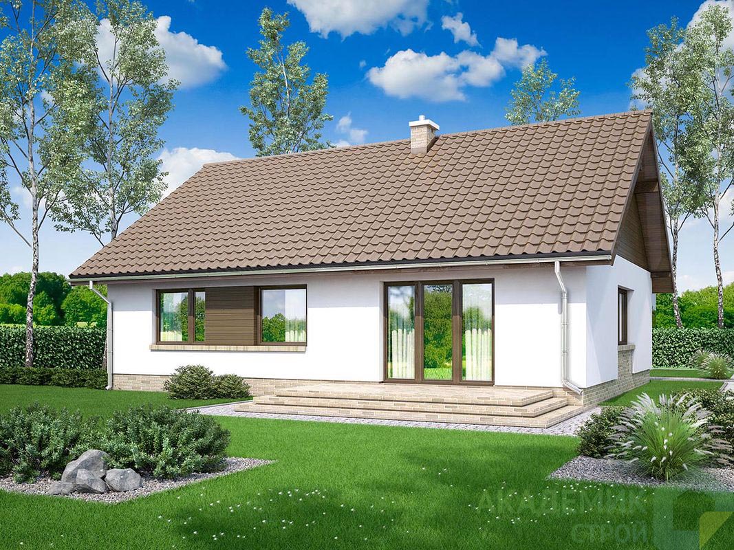 Одноэтажный дом 12х11 - 105.02 м2 — вид 2
