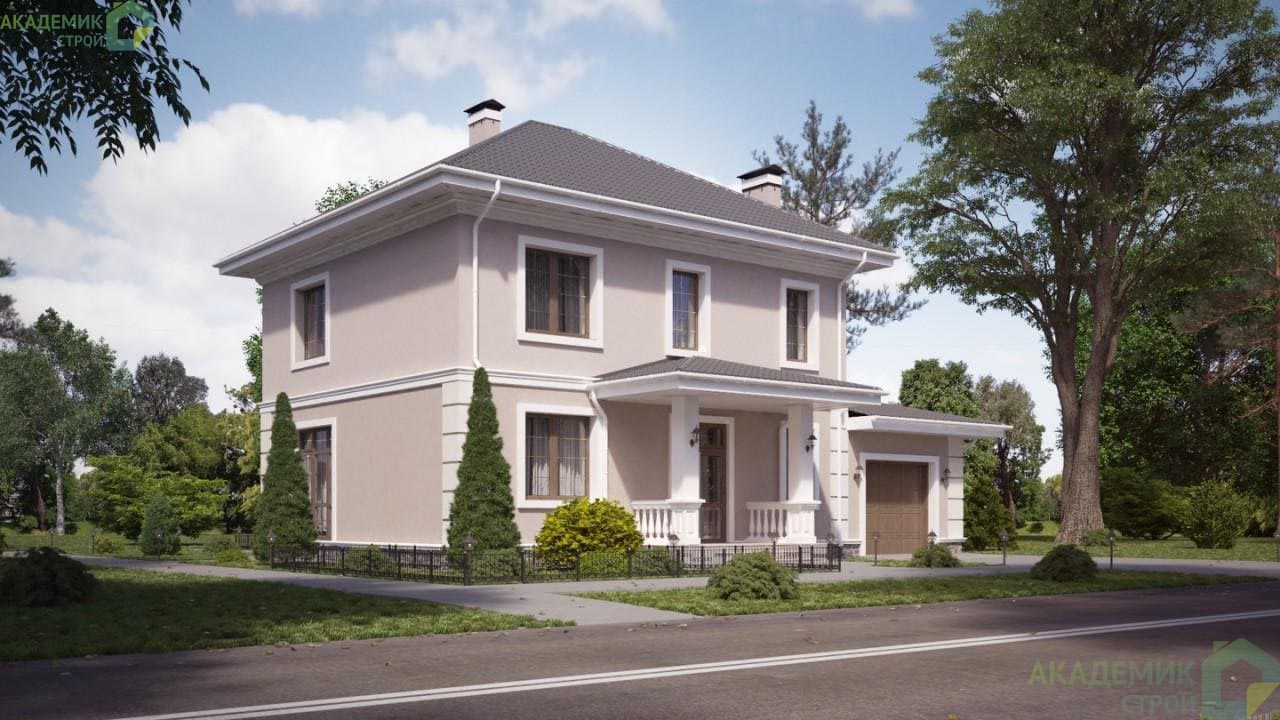 Двухэтажный дом 15х9 - 212.02 м2