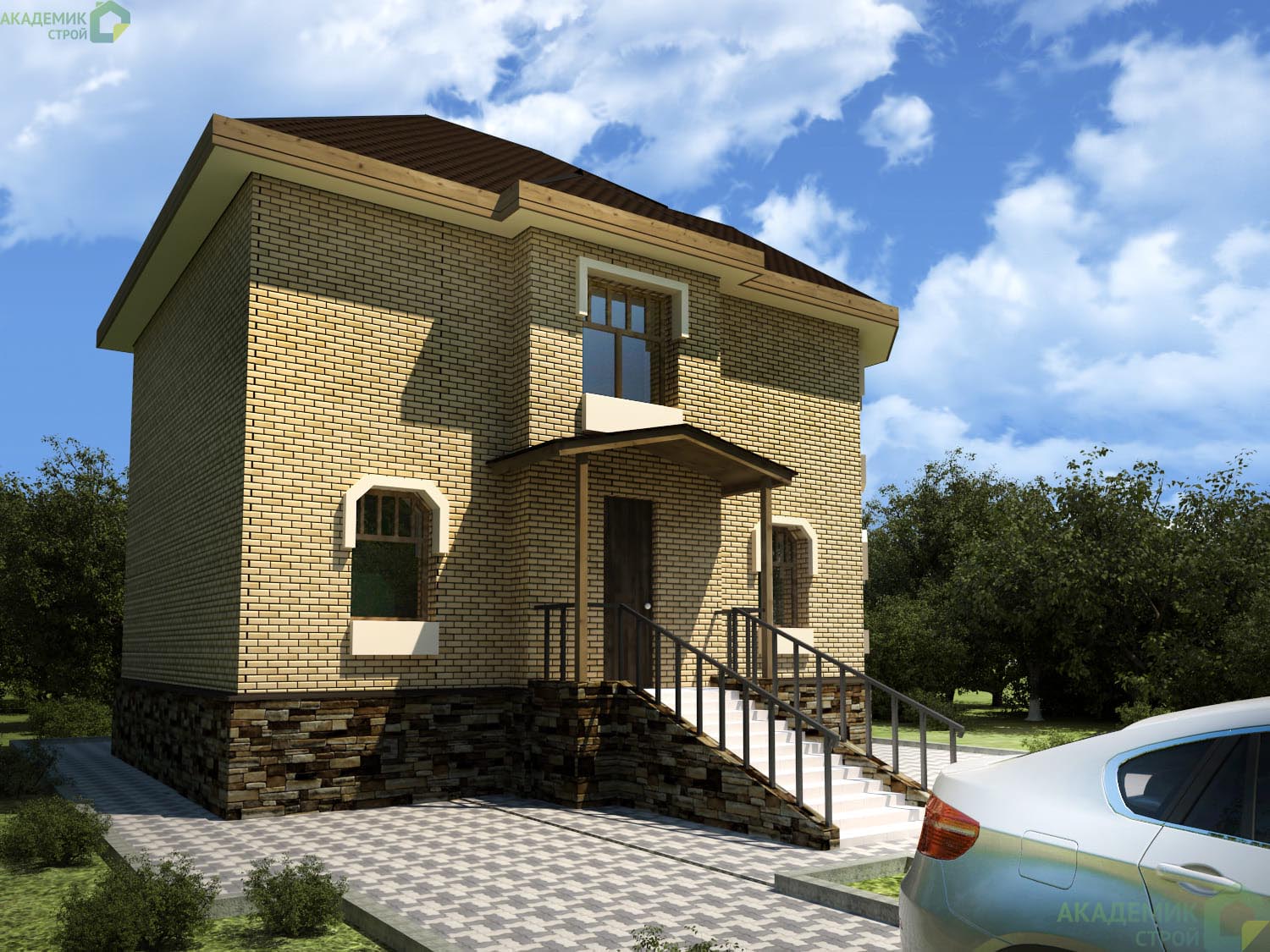 Двухэтажный дом 9х11 - 146.4 м2 — вид 2
