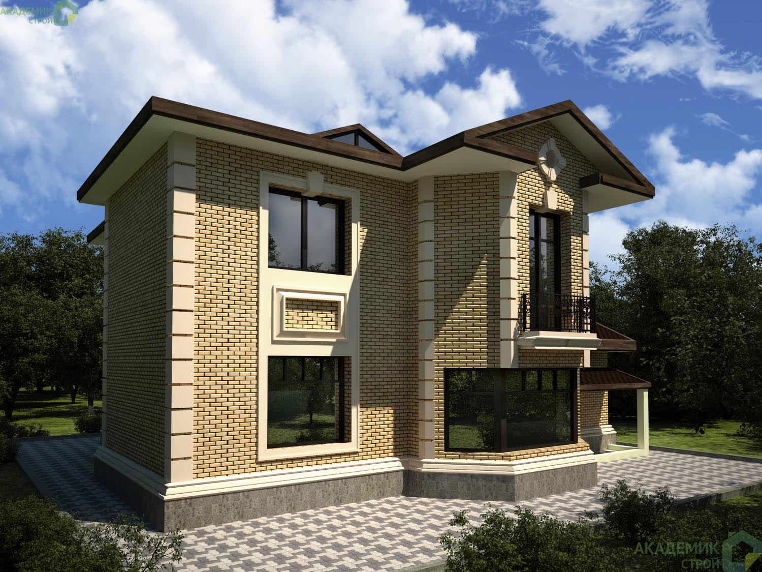 Двухэтажный дом 13х14 - 195.67 м2