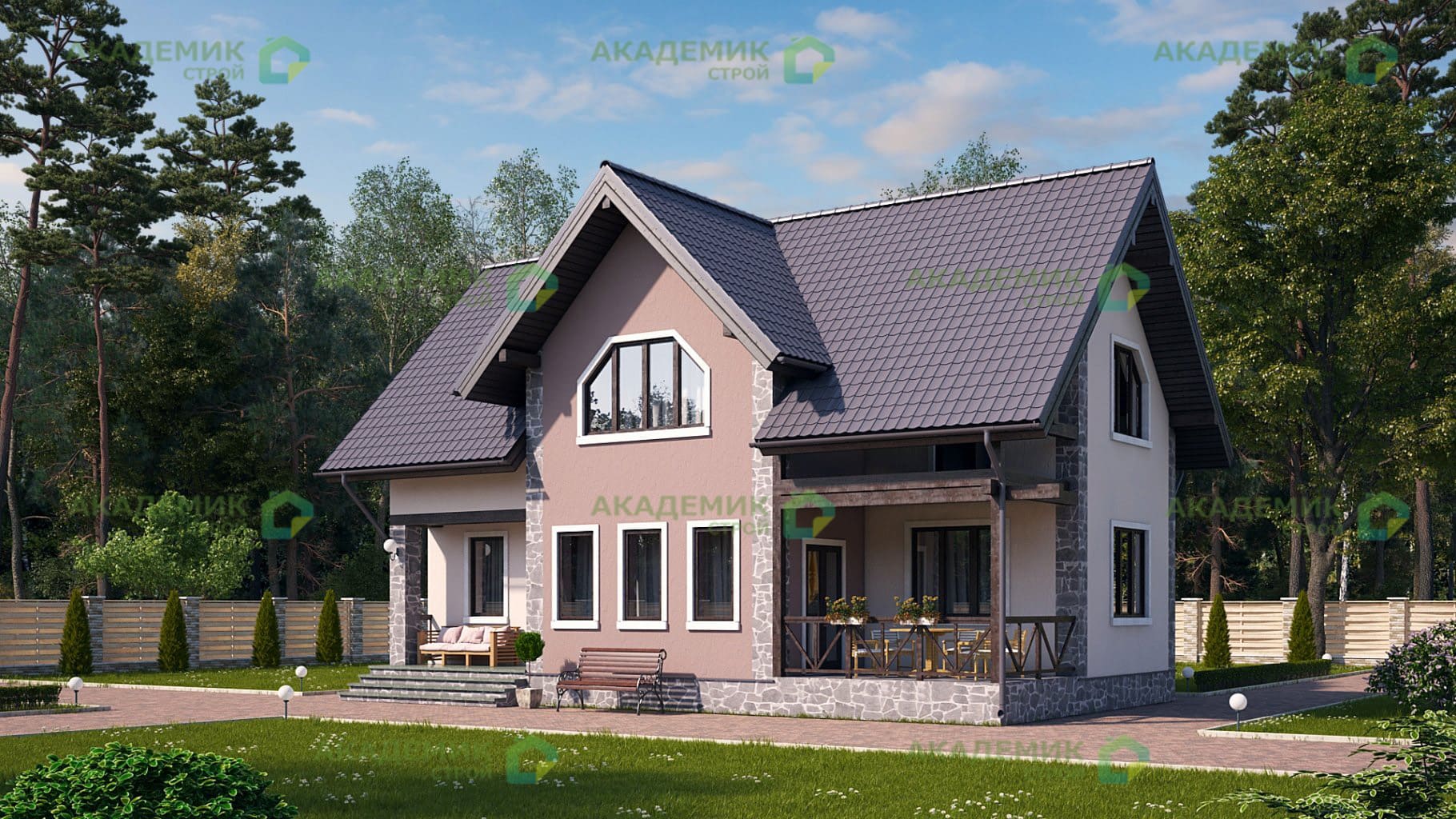 Двухэтажный дом 13х8 - 139.81 м2