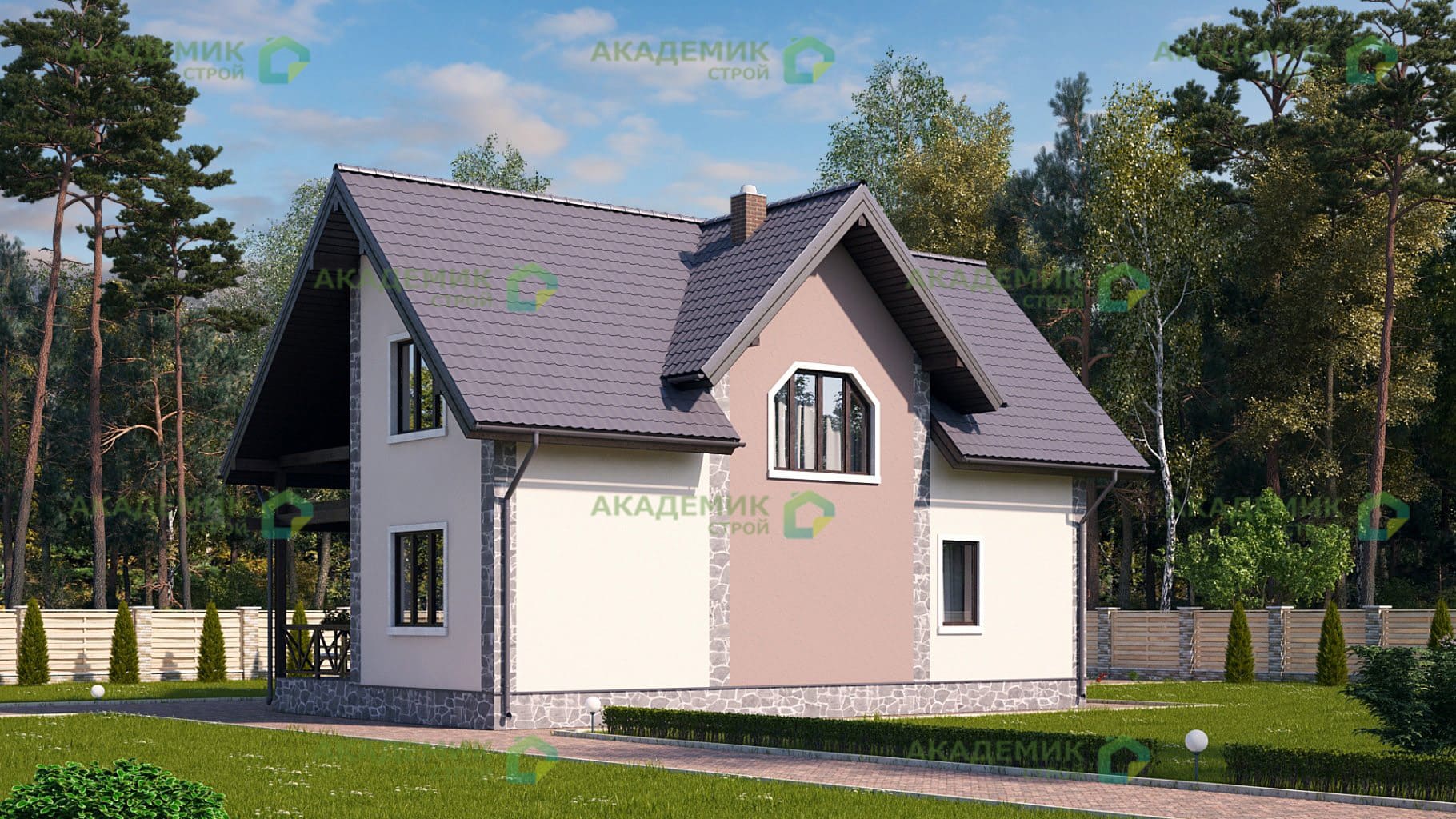 Двухэтажный дом 13х8 - 139.81 м2