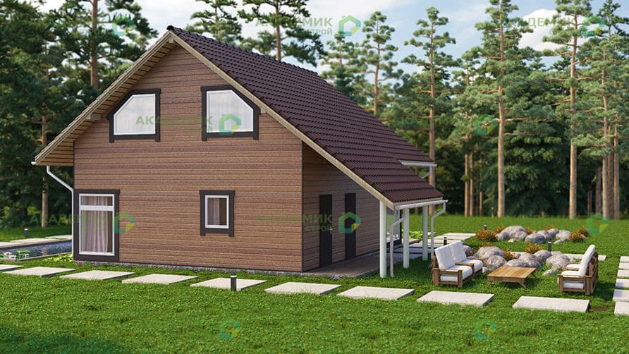 Двухэтажный дом 9х9 - 143.7 м2