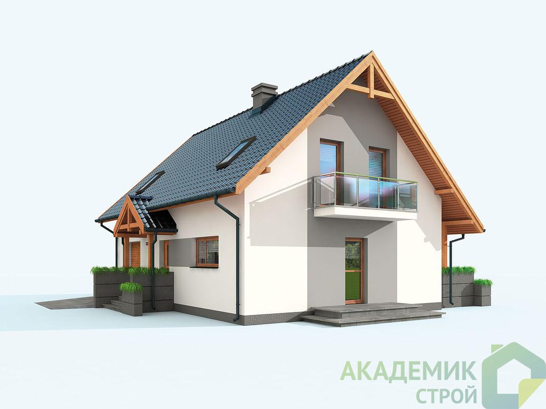 Двухэтажный дом 9х12 - 142.9 м2 — вид 3