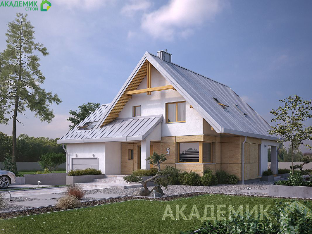 Двухэтажный дом 12х15 - 188.05 м2 — вид 3