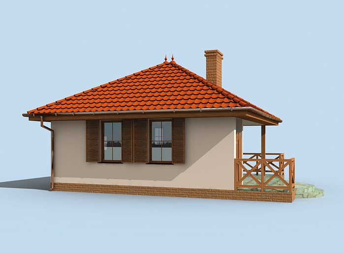 Одноэтажный дом 7х7 - 26.12 м2