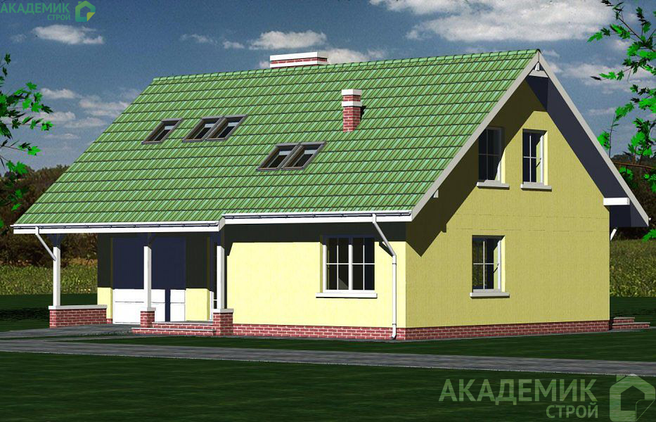 Двухэтажный дом 11х9 - 150.5 м2 — вид 2