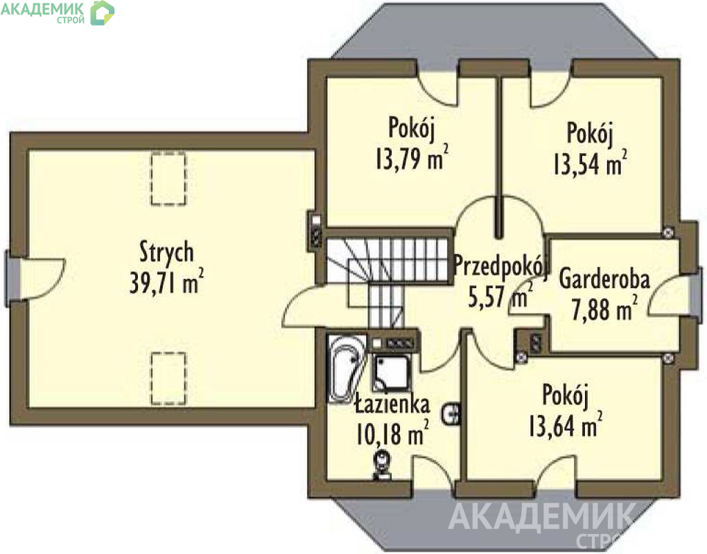 Двухэтажный дом 15х11 - 201.01 м2 — вид 3