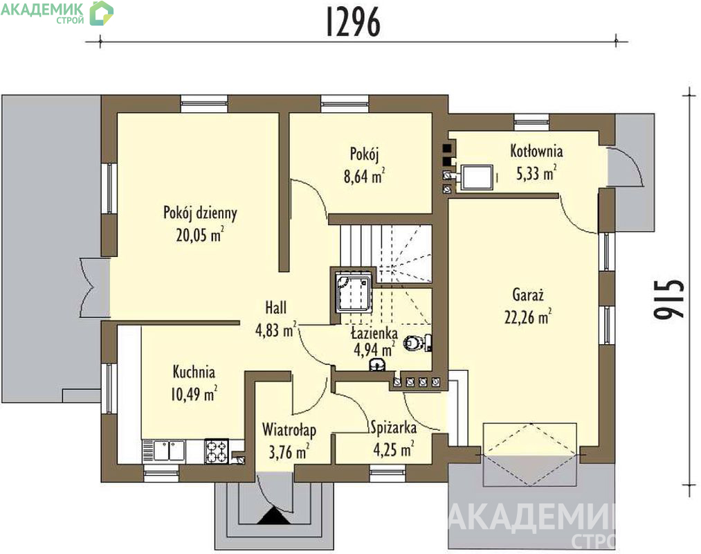 Двухэтажный дом 13х10 - 168.18 м2 — вид 2