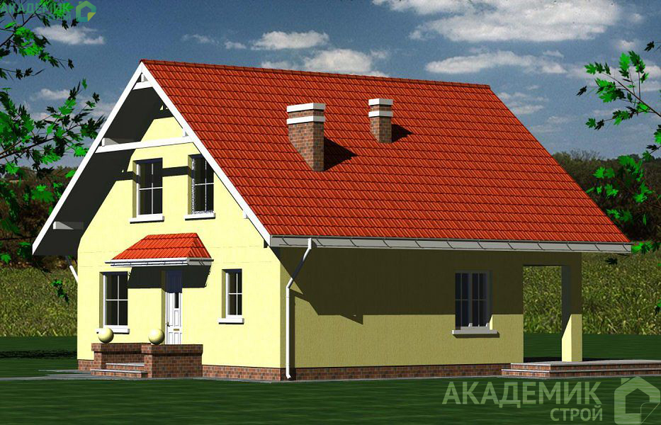 Двухэтажный дом 9х11 - 121.4 м2 — вид 2