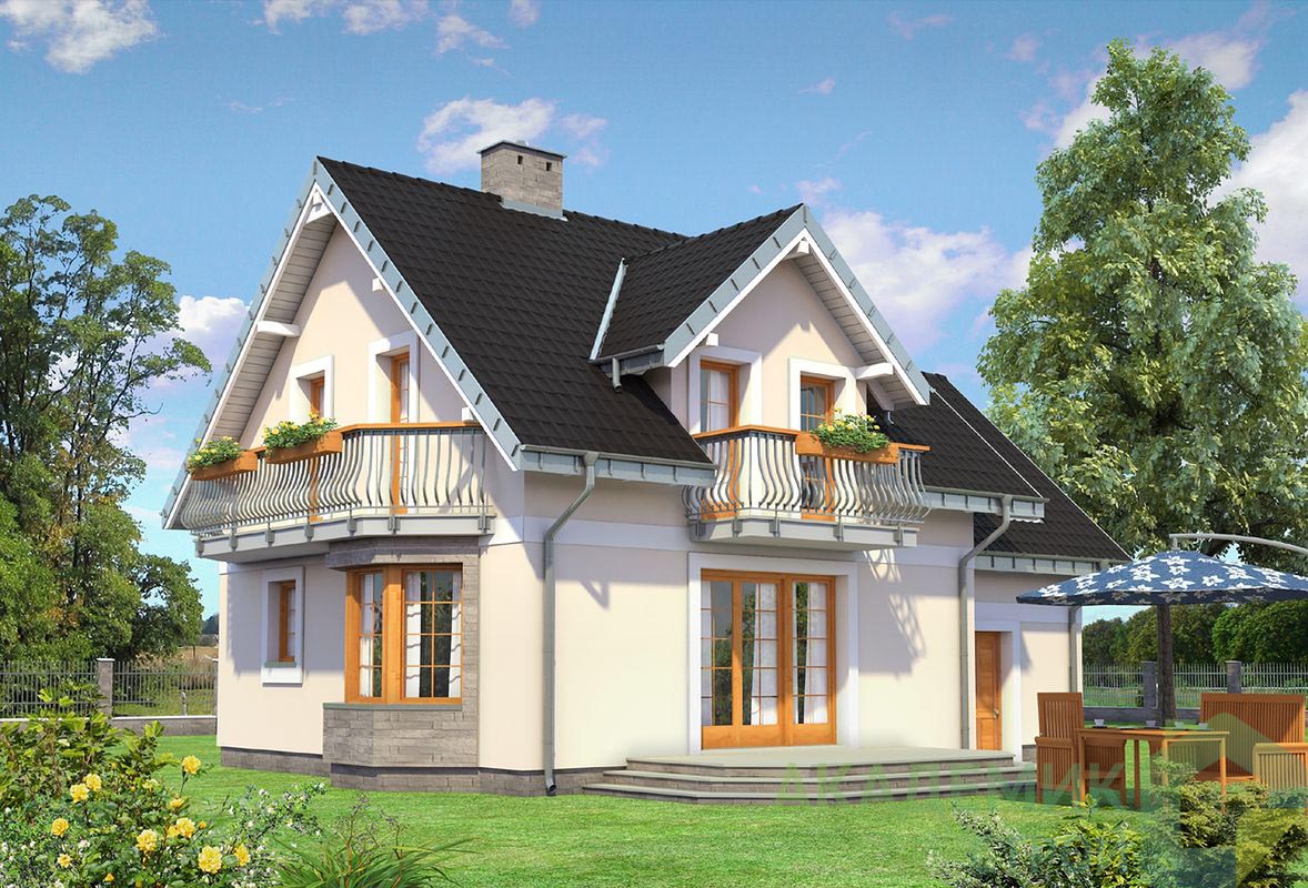 Двухэтажный дом 13х8 - 131.3 м2 — вид 2