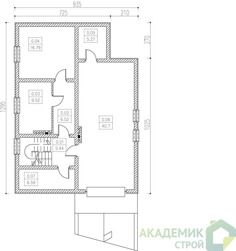 Двухэтажный дом 9х13 - 164.39 м2 — вид 3