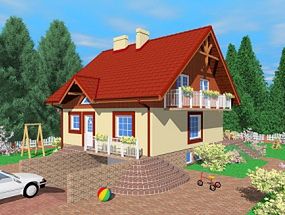 Двухэтажный дом 9х13 - 164.39 м2 — вид 1