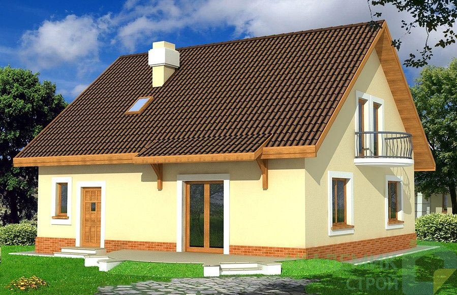Двухэтажный дом 11х10 - 140 м2 — вид 2
