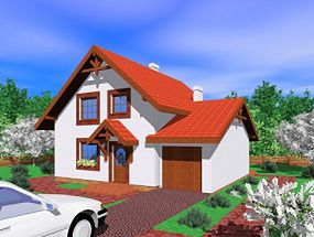 Двухэтажный дом 10х11 - 143.17 м2 — вид 1