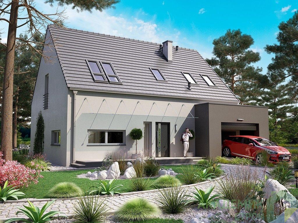 Двухэтажный дом 14х12 - 174.32 м2 — вид 1