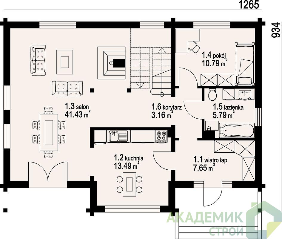 Двухэтажный дом 13х10 - 154.95 м2 — вид 3