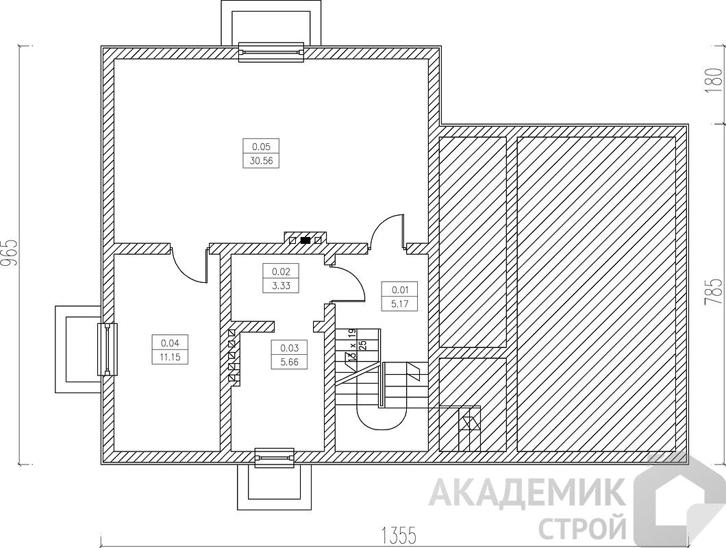 Двухэтажный дом 14х9 - 166.99 м2 — вид 3