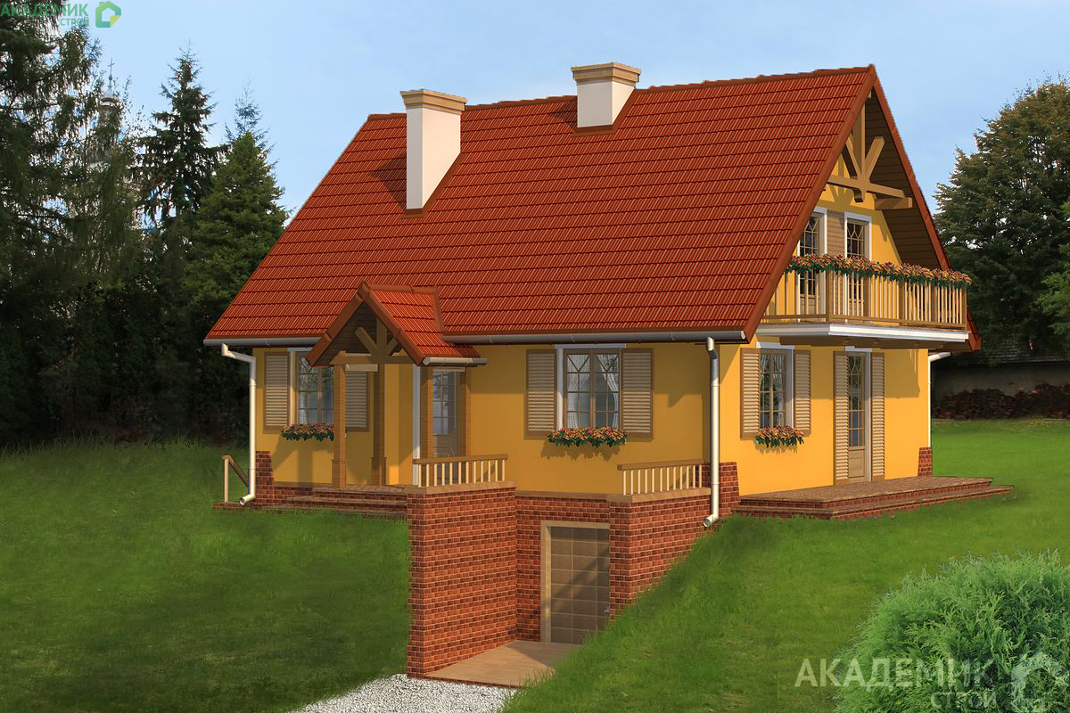 Двухэтажный дом 10х9 - 121.29 м2 — вид 1