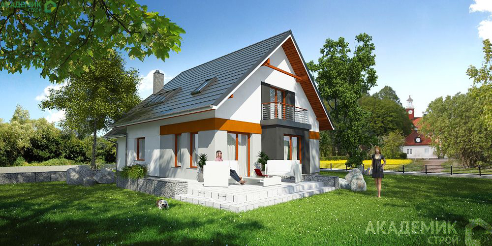 Двухэтажный дом 15х10 - 173.21 м2 — вид 2