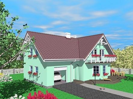 Двухэтажный дом 14х10 - 178.2 м2 — вид 1