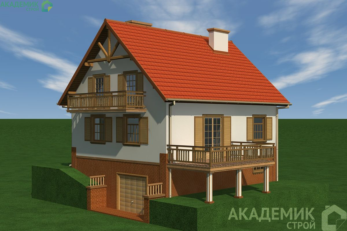 Двухэтажный дом 10х8 - 125.31 м2 — вид 3