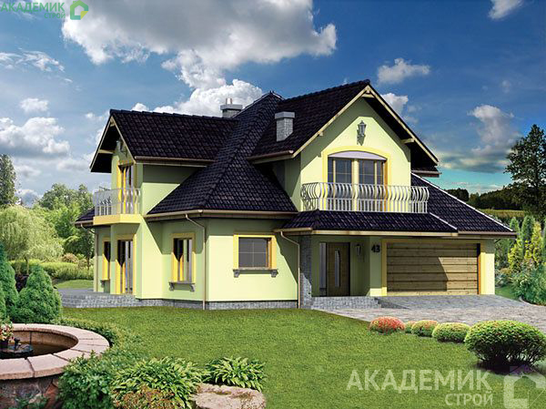 Двухэтажный дом 14х13 - 241.8 м2