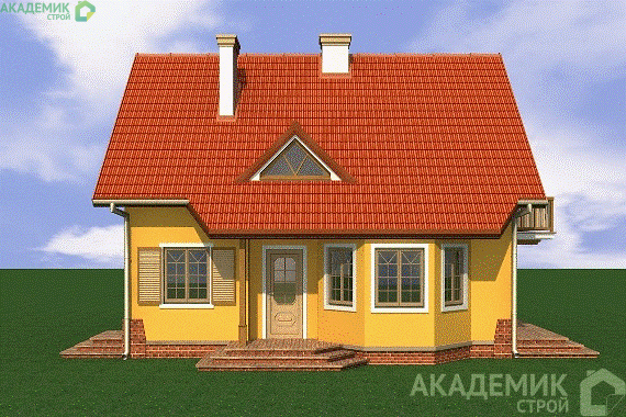 Двухэтажный дом 10х9 - 124.22 м2 — вид 2