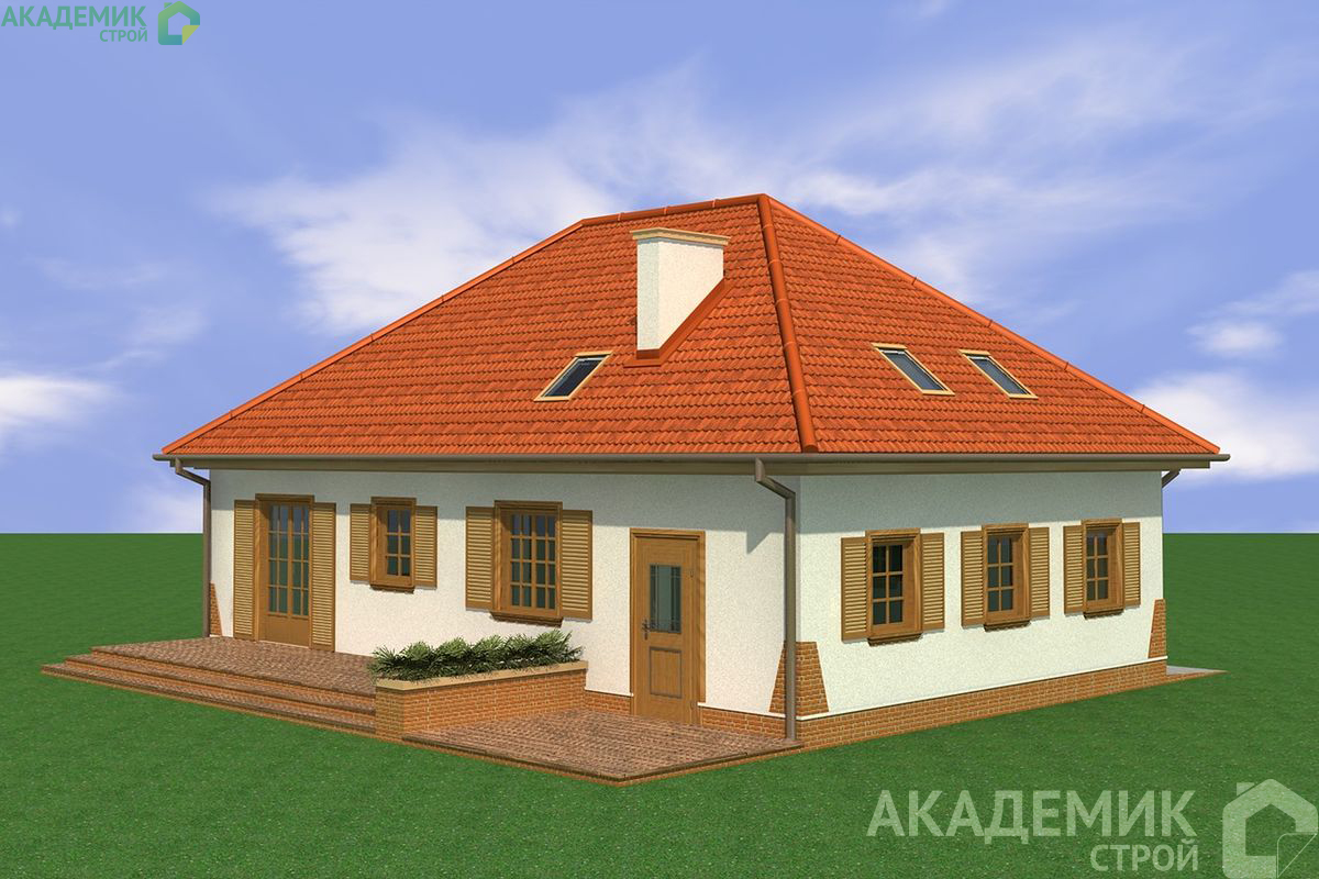 Двухэтажный дом 14х10 - 190.99 м2 — вид 3