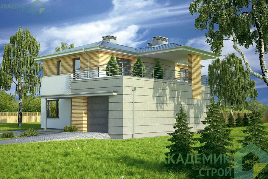 Двухэтажный дом 12х16 - 183 м2 — вид 3