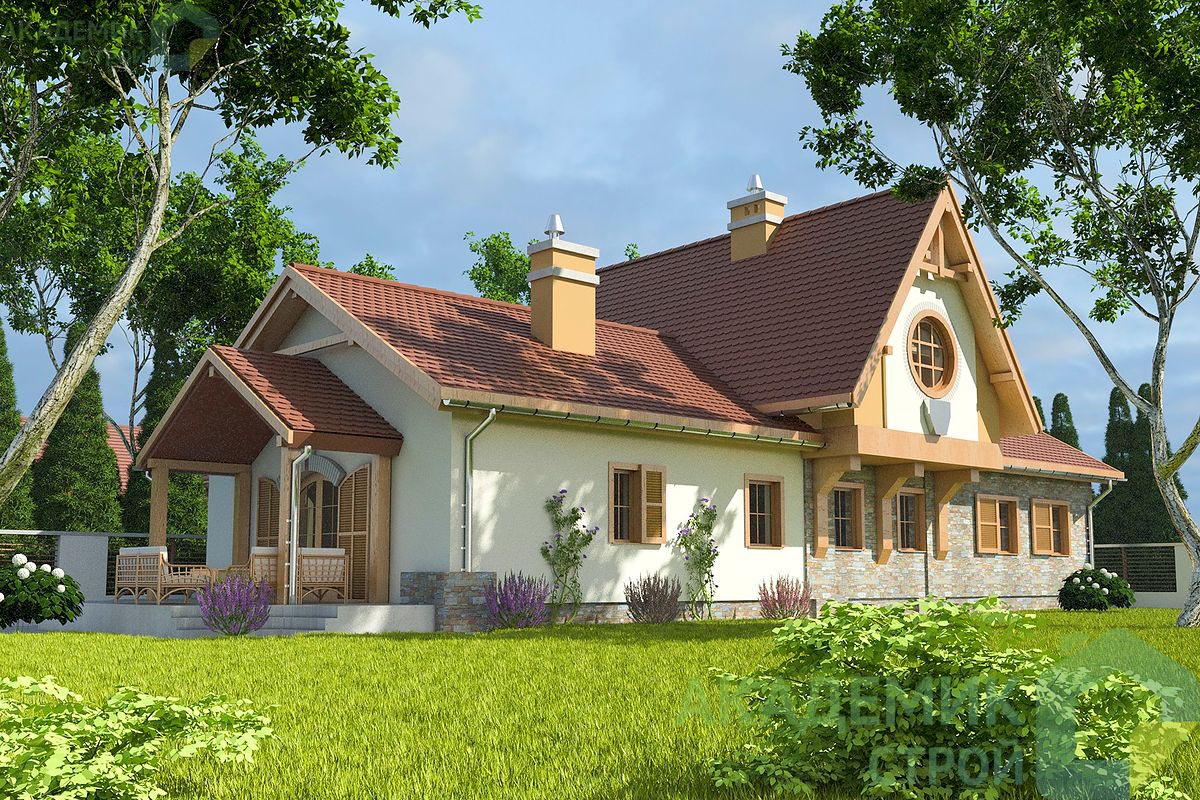 Двухэтажный дом 18х11 - 155 м2 — вид 2