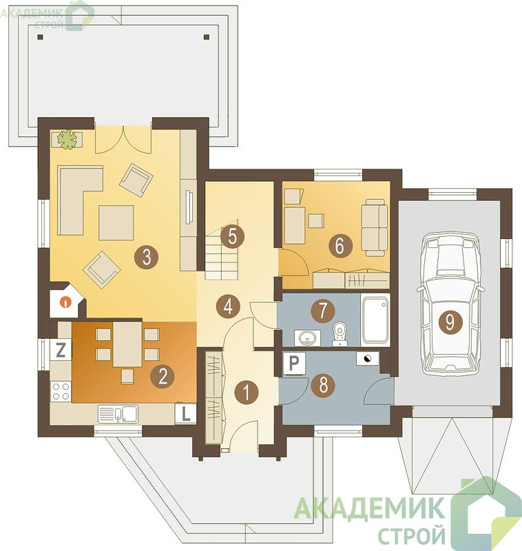 Двухэтажный дом 15х10 - 158.1 м2 — вид 3