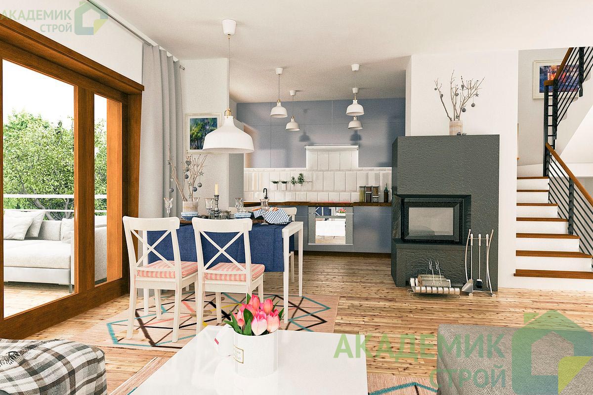 Двухэтажный дом 15х14 - 152.8 м2