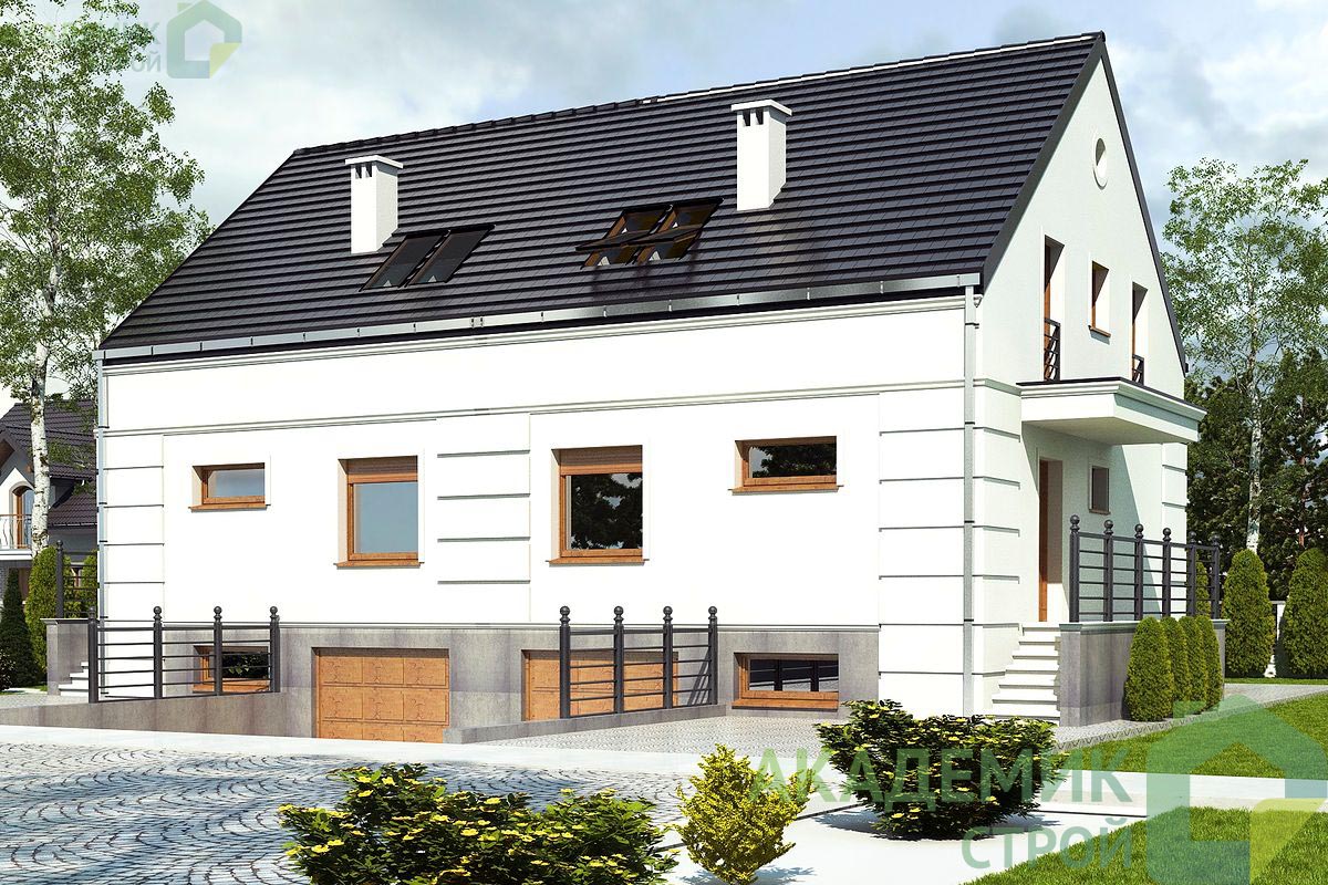 Двухэтажный дом 15х14 - 152.8 м2