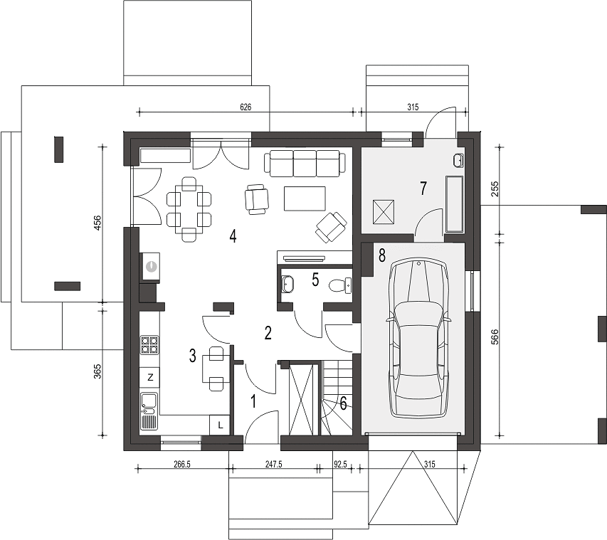 Двухэтажный дом 12х9 - 125.1 м2