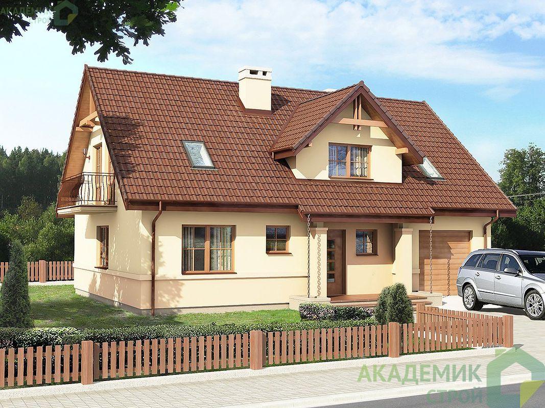 Двухэтажный дом 13х10 - 171.63 м2 — вид 1