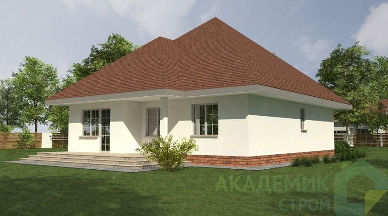 Одноэтажный дом 10х15 - 108.96 м2 — вид 2