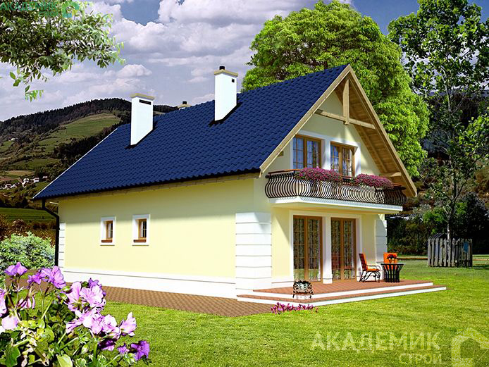 Двухэтажный дом 8х13 - 129.41 м2 — вид 1