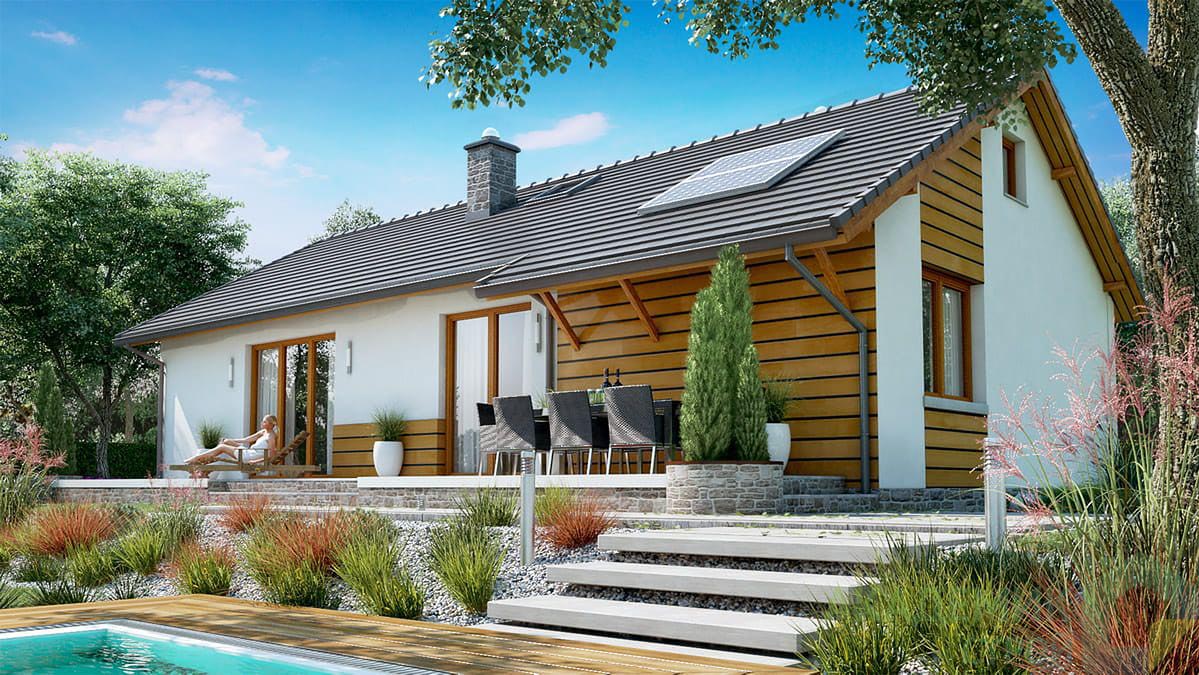 Одноэтажный дом 15х11 - 92.3 м2 — вид 3