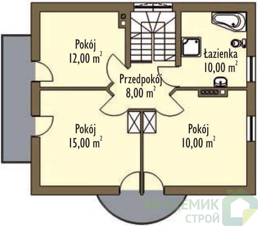 Двухэтажный дом 11х9 - 125.9 м2 — вид 3