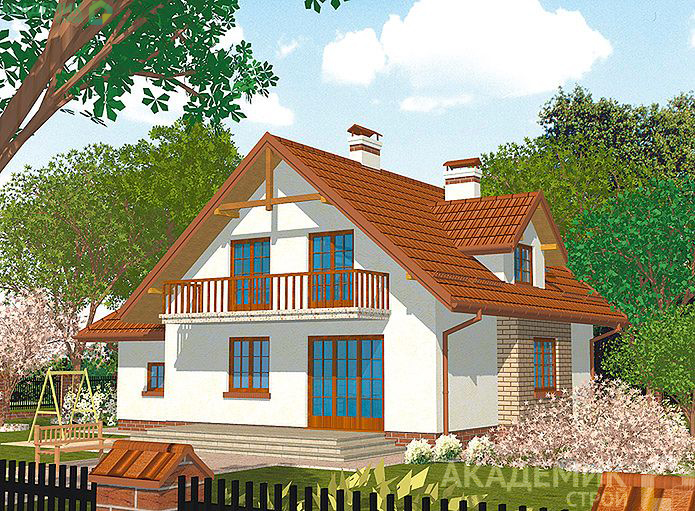 Двухэтажный дом 13х12 - 173.9 м2 — вид 2