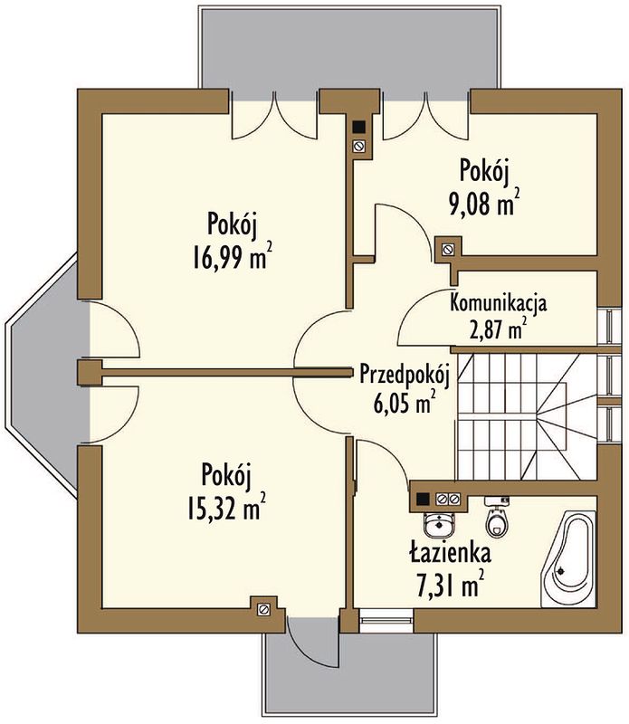 Двухэтажный дом 9х10 - 119.65 м2 — вид 3