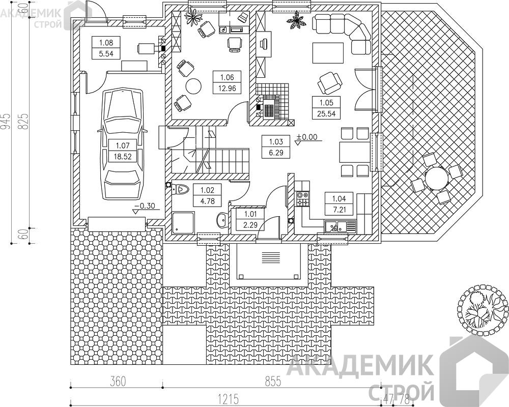 Двухэтажный дом 12х9 - 160.25 м2 — вид 3
