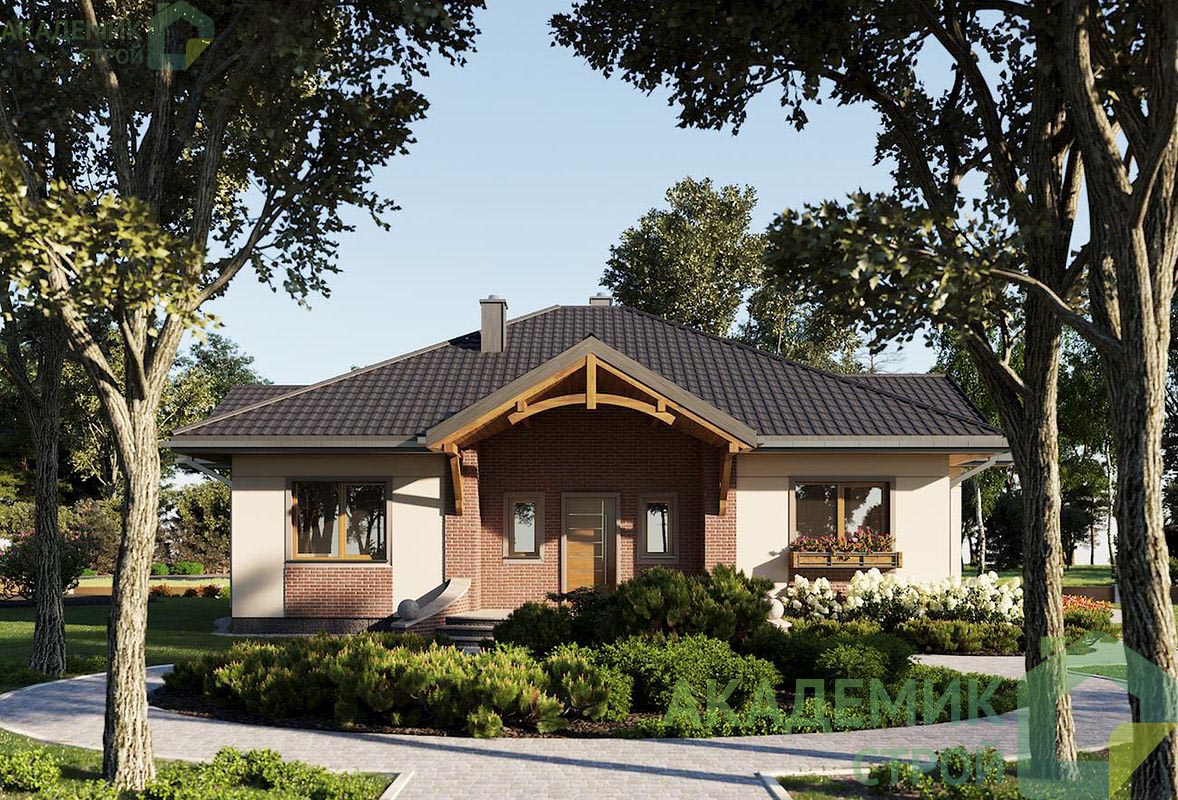 Одноэтажный дом 16х12 - 122.9 м2