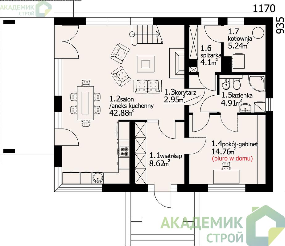 Двухэтажный дом 12х9 - 155.95 м2 — вид 3