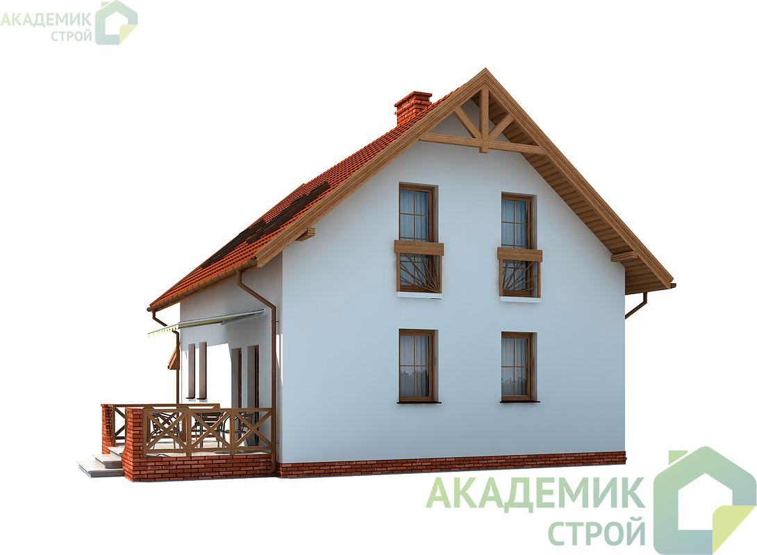 Двухэтажный дом 8х14 - 138.71 м2 — вид 3