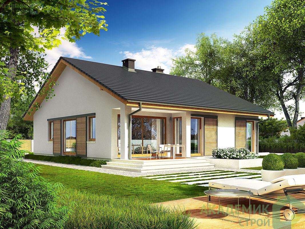 Одноэтажный дом 15х13 - 121.35 м2 — вид 3
